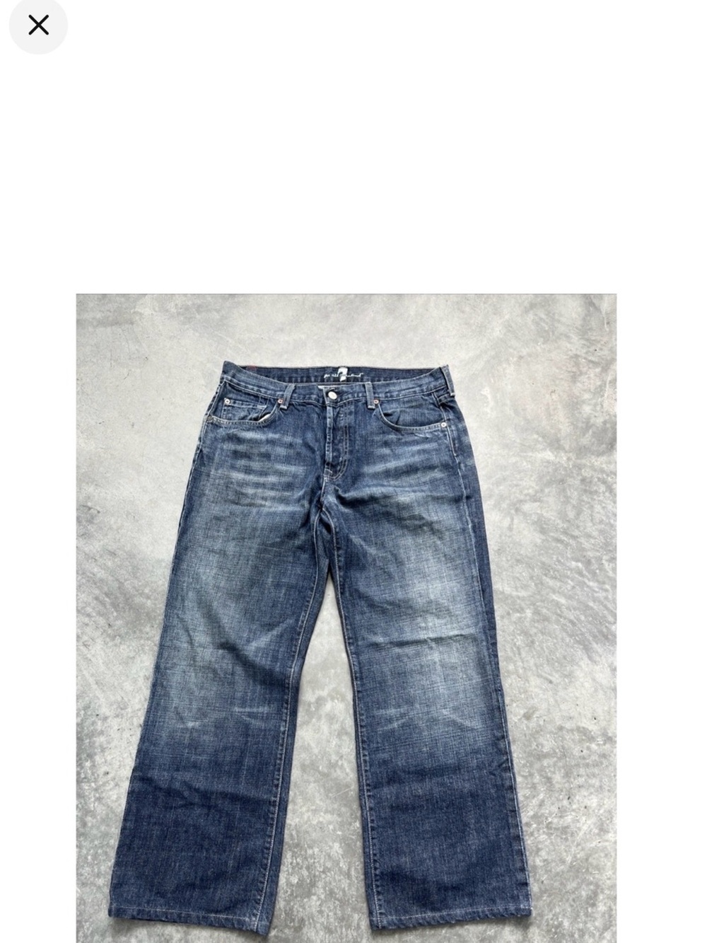 7 for all mankind Men's Blue Denim Jeans 34/30